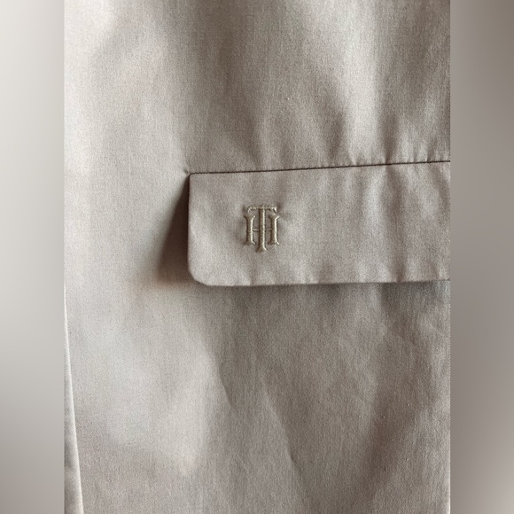NWT Tommy Hilfiger Oversized Boyfriend Blazer Beige Size 00 - Picture 3 of 6